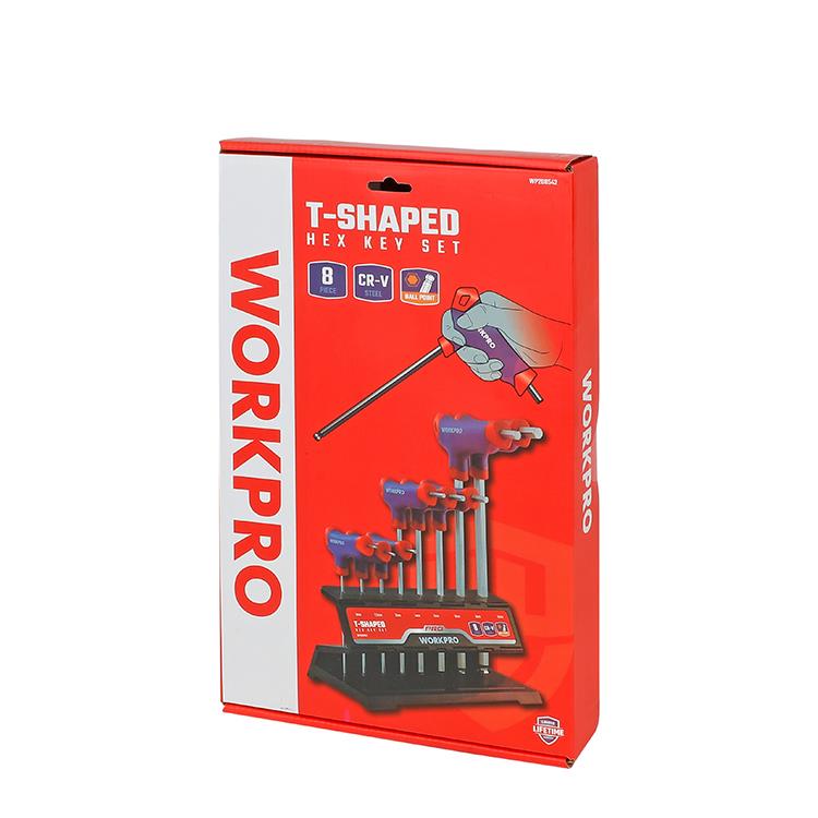 WORKPRO WP200542 8 Parça CR-V Top Başlı T Tipi Uzun Profesyonel Allen Anahtar Takımı WORKPRO WP200542 8 Parça CR-V Top Başlı T Tipi Uzun Profesyonel Allen Anahtar Takımı