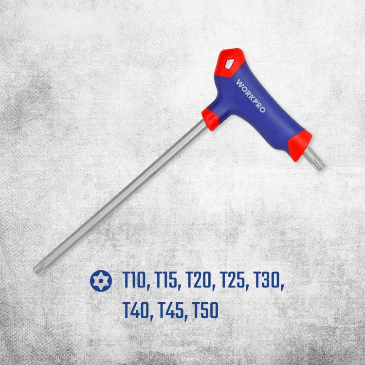 WORKPRO WP200543 8 Parça CR-V T Tipi Uzun Delikli Torx Profesyonel Allen Anahtar Takımı WORKPRO WP200543 8 Parça CR-V T Tipi Uzun Delikli Torx Profesyonel Allen Anahtar Takımı