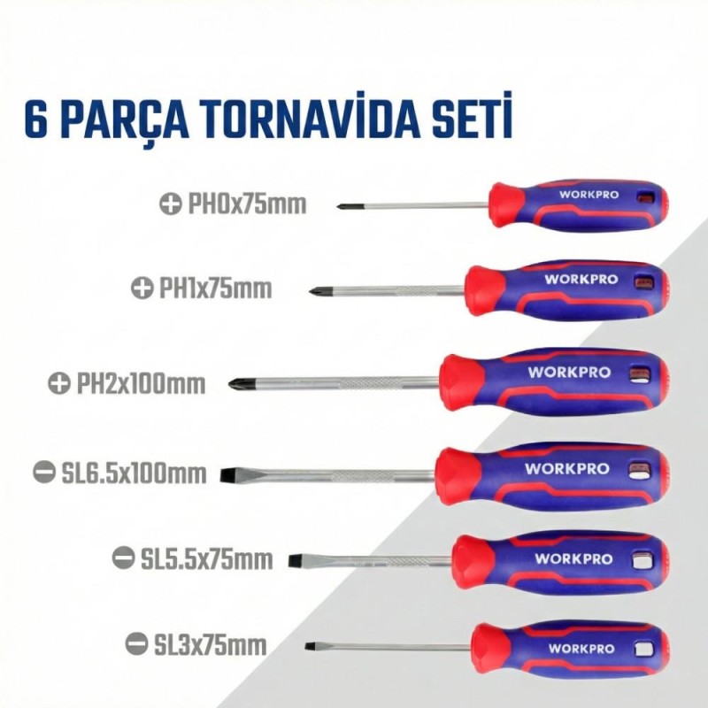 WORKPRO WP200551 21 Parça CR-V Duvar Askı Aparatlı Profesyonel Manyetik Tornavida Seti WORKPRO WP200551 21 Parça CR-V Duvar Askı Aparatlı Profesyonel Manyetik Tornavida Seti