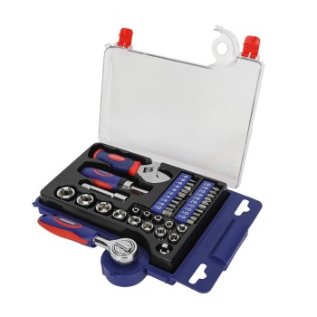WORKPRO WP200555 1/4'’ 1/2’’ 38 Parça Cr-V Lokma ve Topaç Cırcır Araç Tamir Seti WORKPRO WP200555 1/4'’ 1/2’’ 38 Parça Cr-V Lokma ve Topaç Cırcır Araç Tamir Seti
