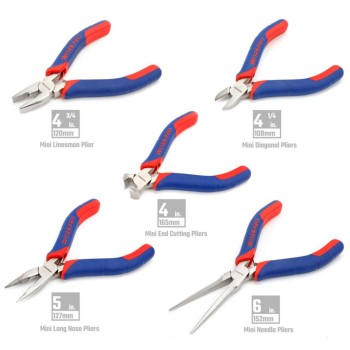 WORKPRO WP201015 CR-V 5 Parça Elektronikçi Profesyonel Mini Pense Seti + Bez Taşıma Çantası WORKPRO WP201015 CR-V 5 Parça Elektronikçi Profesyonel Mini Pense Seti + Bez Taşıma Çantası