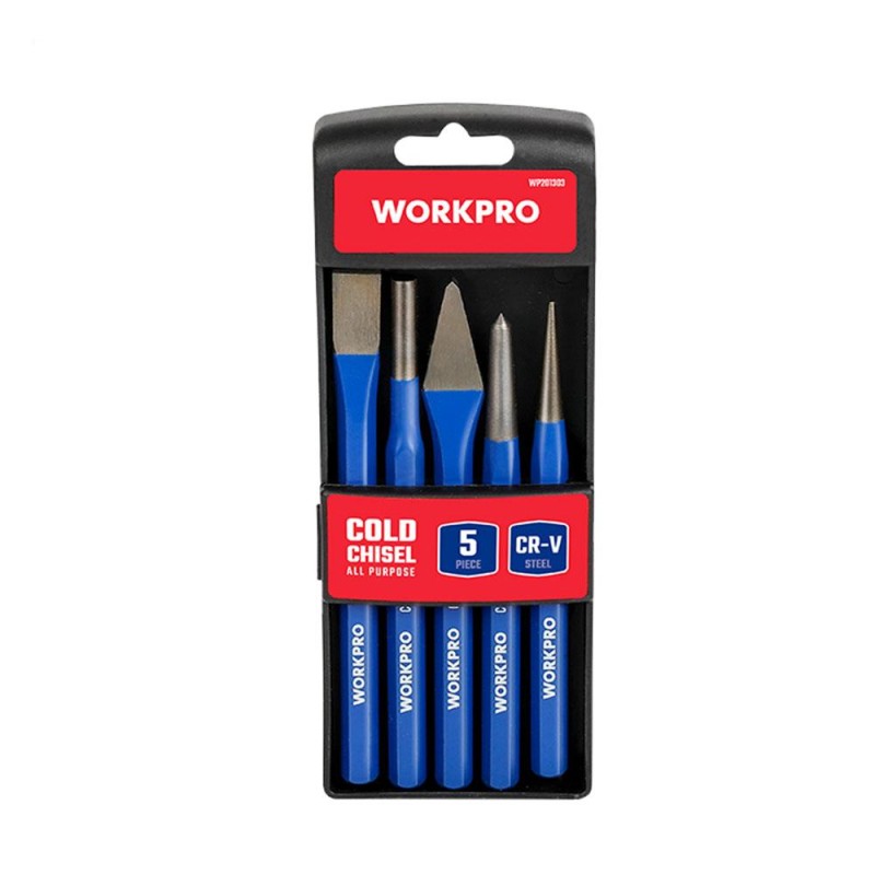 WORKPRO WP201303 5 Parça CR-V Profesyonel Noktalama ve Keski Seti WORKPRO WP201303 5 Parça CR-V Profesyonel Noktalama ve Keski Seti