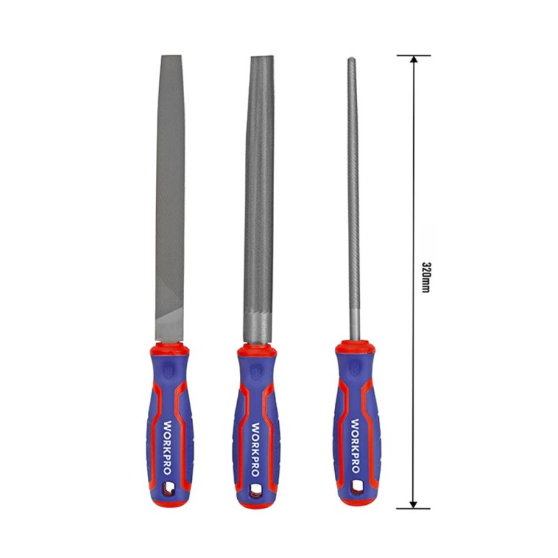 WORKPRO WP201702 3 Parça 200mm Ağır Hizmet Tipi Metal Eğe Seti WORKPRO WP201702 3 Parça 200mm Ağır Hizmet Tipi Metal Eğe Seti