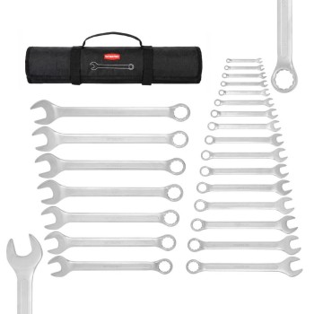 WORKPRO WP202504 6-32mm 23 Parça CR-V Profesyonel Kombine Anahtar Takımı + Bez Taşıma Kılıfı WORKPRO WP202504 6-32mm 23 Parça CR-V Profesyonel Kombine Anahtar Takımı + Bez Taşıma Kılıfı