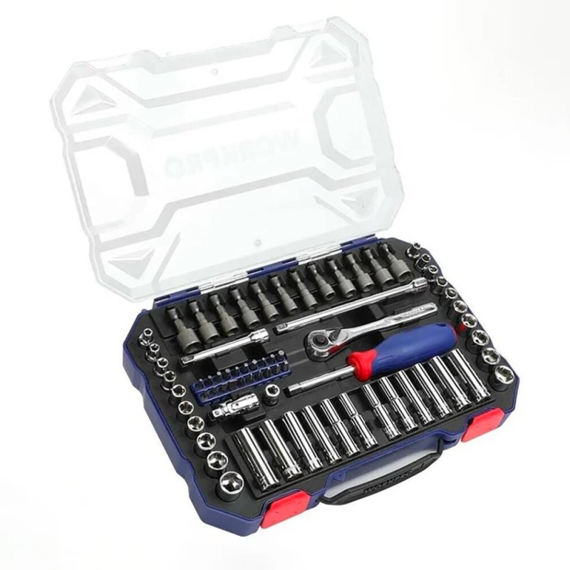 WORKPRO WP202522 1/4'’ Metrik/İnç 70 Parça Cr-V Profesyonel Lokma Takımı WORKPRO WP202522 1/4'’ Metrik/İnç 70 Parça Cr-V Profesyonel Lokma Takımı