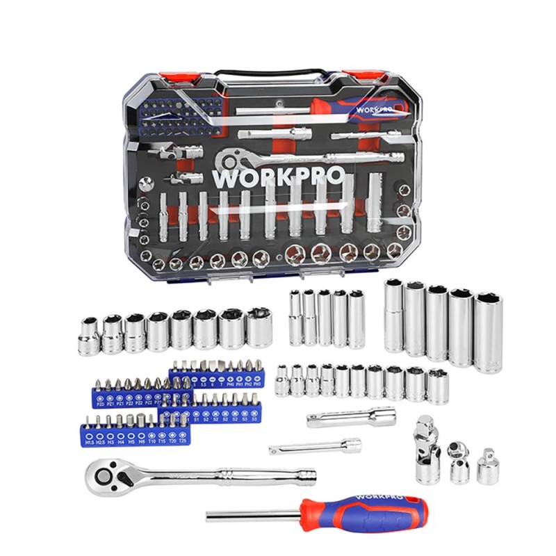 WORKPRO WP202524 1/4'’ 3/8’’ Metrik 75 Parça Cr-V Profesyonel Lokma Takımı WORKPRO WP202524 1/4'’ 3/8’’ Metrik 75 Parça Cr-V Profesyonel Lokma Takımı