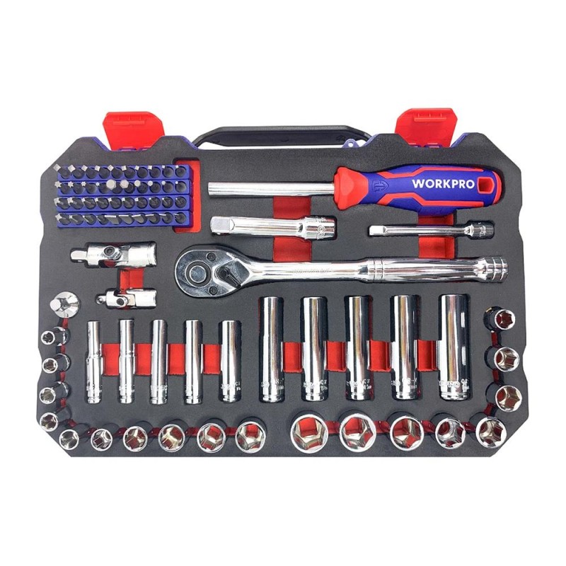 WORKPRO WP202524 1/4'’ 3/8’’ Metrik 75 Parça Cr-V Profesyonel Lokma Takımı WORKPRO WP202524 1/4'’ 3/8’’ Metrik 75 Parça Cr-V Profesyonel Lokma Takımı