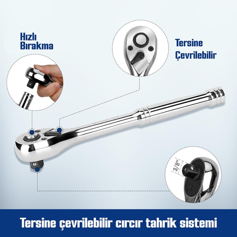 WORKPRO WP202524 1/4'’ 3/8’’ Metrik 75 Parça Cr-V Profesyonel Lokma Takımı WORKPRO WP202524 1/4'’ 3/8’’ Metrik 75 Parça Cr-V Profesyonel Lokma Takımı