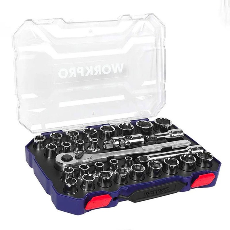 WORKPRO WP202525 30 Parça 1/2’’ CR-V Metrik/İnç Profesyonel Lokma Takımı WORKPRO WP202525 30 Parça 1/2’’ CR-V Metrik/İnç Profesyonel Lokma Takımı