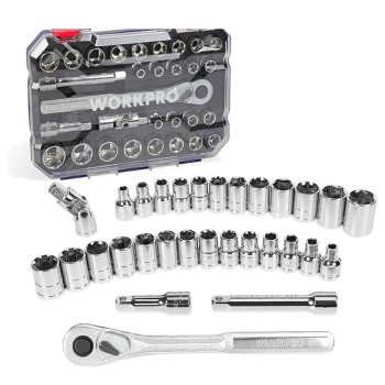 WORKPRO WP202525 30 Parça 1/2’’ CR-V Metrik/İnç Profesyonel Lokma Takımı WORKPRO WP202525 30 Parça 1/2’’ CR-V Metrik/İnç Profesyonel Lokma Takımı