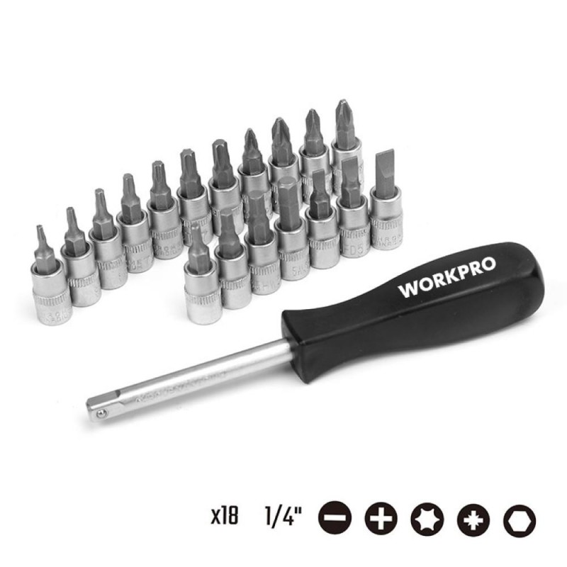 WORKPRO WP202535 1/4'’ 1/2'’ 108 Parça Cr-V Metrik Profesyonel Lokma Takımı WORKPRO WP202535 1/4'’ 1/2'’ 108 Parça Cr-V Metrik Profesyonel Lokma Takımı