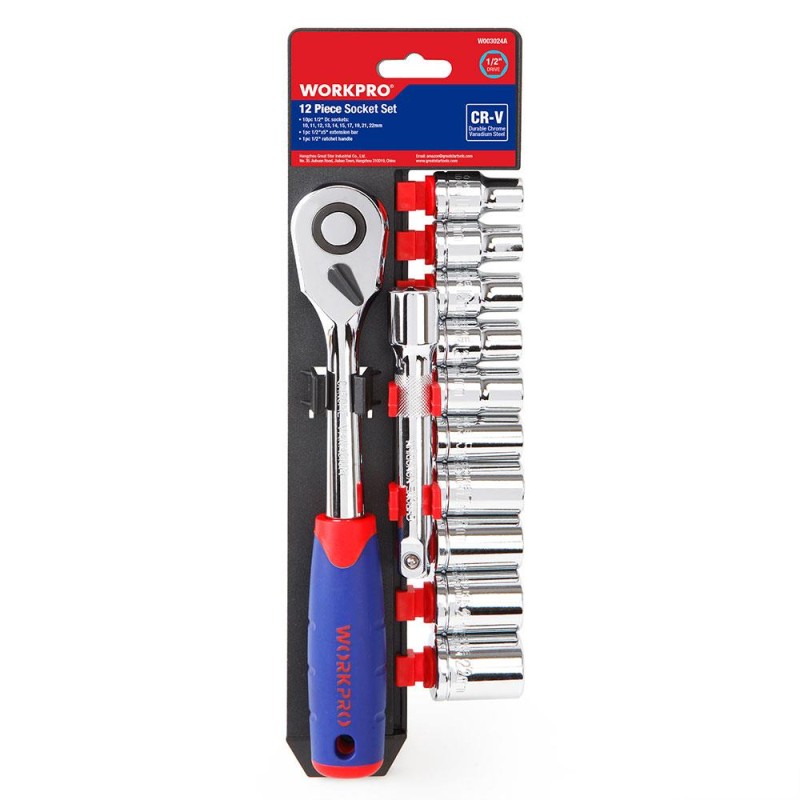 WORKPRO WP202558 12 Parça 1/2’’ CR-V Metrik Profesyonel Lokma Takımı WORKPRO WP202558 12 Parça 1/2’’ CR-V Metrik Profesyonel Lokma Takımı