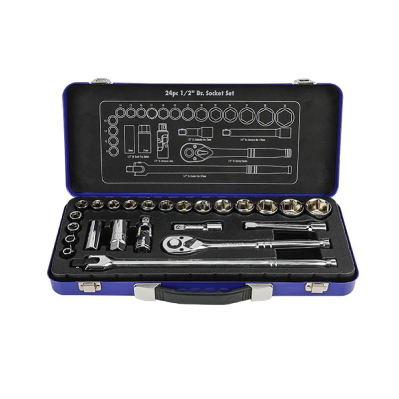 WORKPRO WP202564 1/2'’ Cr-V 24 Parça Metrik Ağır Hizmet Lokma Takımı WORKPRO WP202564 1/2'’ Cr-V 24 Parça Metrik Ağır Hizmet Lokma Takımı