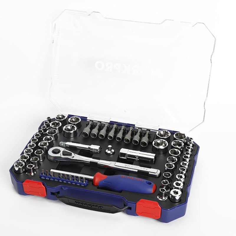 WORKPRO WP202566 1/4'’ 3/8’’ Metrik/İnç 63 Parça Cr-V Profesyonel Lokma Takımı WORKPRO WP202566 1/4'’ 3/8’’ Metrik/İnç 63 Parça Cr-V Profesyonel Lokma Takımı