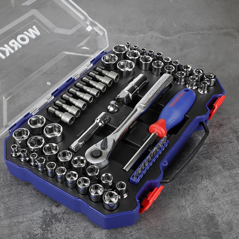 WORKPRO WP202566 1/4'’ 3/8’’ Metrik/İnç 63 Parça Cr-V Profesyonel Lokma Takımı WORKPRO WP202566 1/4'’ 3/8’’ Metrik/İnç 63 Parça Cr-V Profesyonel Lokma Takımı