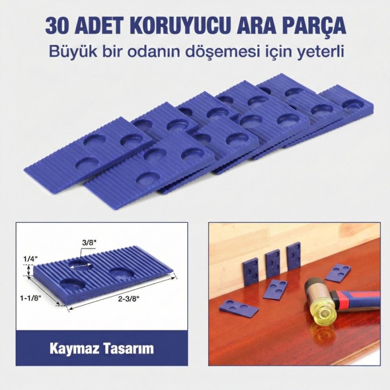 WORKPRO WP204302 33 Parça Laminant/Parke Ahşap Zemin Döşeme Montaj Seti WORKPRO WP204302 33 Parça Laminant/Parke Ahşap Zemin Döşeme Montaj Seti