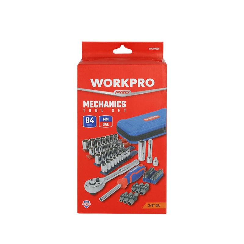 WORKPRO WP209006 84 Parça 3/8’’ 1/4’’ CR-V Metrik/İnç Profesyonel Lokma ve Bits Uç Takımı WORKPRO WP209006 84 Parça 3/8’’ 1/4’’ CR-V Metrik/İnç Profesyonel Lokma ve Bits Uç Takımı