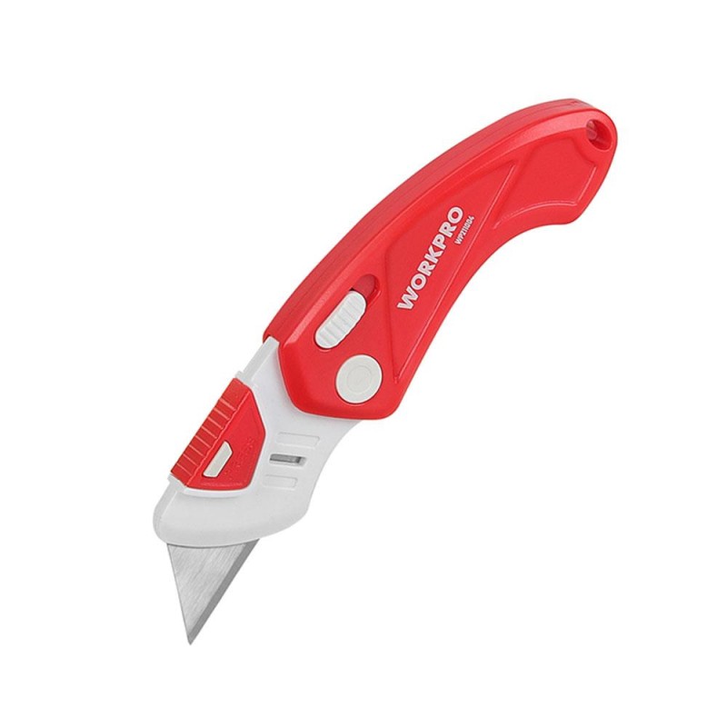 WORKPRO WP211004 Plastik Gövde Katlanır Rötuş Maket Bıçağı WORKPRO WP211004 Plastik Gövde Katlanır Rötuş Maket Bıçağı