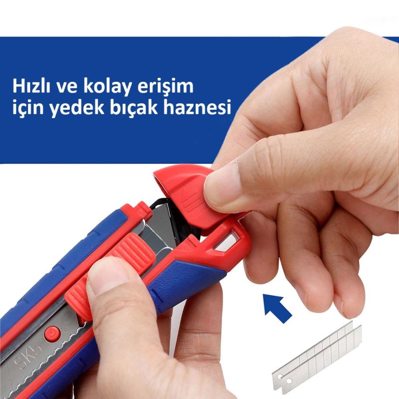 WORKPRO WP212009 18MM Ağır Hizmet Paslanmaz Çelik Kasa Maket Bıçağı WORKPRO WP212009 18MM Ağır Hizmet Paslanmaz Çelik Kasa Maket Bıçağı