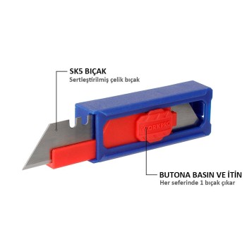 WORKPRO WP213002 10’Lu Rötuş Maket Bıçağı Yedeği WORKPRO WP213002 10’Lu Rötuş Maket Bıçağı Yedeği