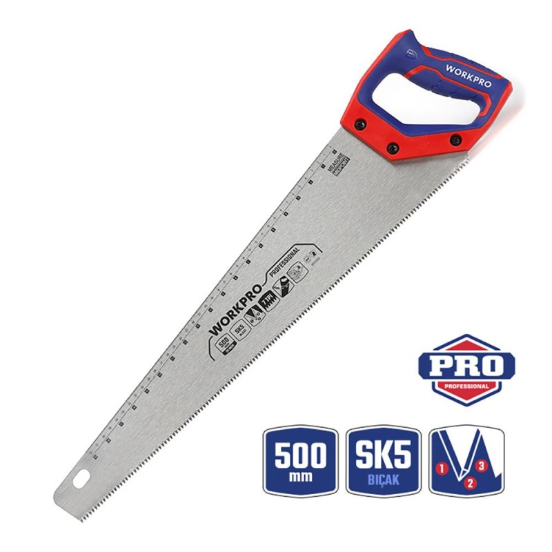 WORKPRO WP215007 500mm SK5 7 TPI Ağır Hizmet Tipi El Testeresi WORKPRO WP215007 500mm SK5 7 TPI Ağır Hizmet Tipi El Testeresi