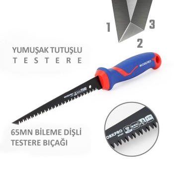 WORKPRO WP215017 150mm Hızlı Kesim Profesyonel BI-METAL Alçıpan Testeresi WORKPRO WP215017 150mm Hızlı Kesim Profesyonel BI-METAL Alçıpan Testeresi