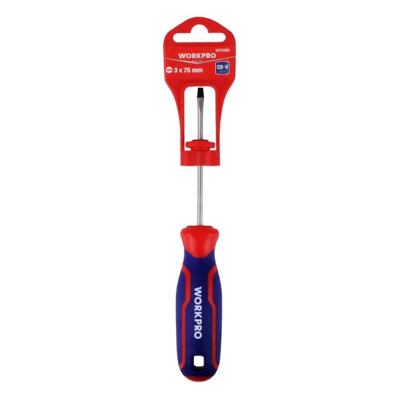 WORKPRO WP221013 3x75mm CR-V Profesyonel Düz Tornavida WORKPRO WP221013 3x75mm CR-V Profesyonel Düz Tornavida