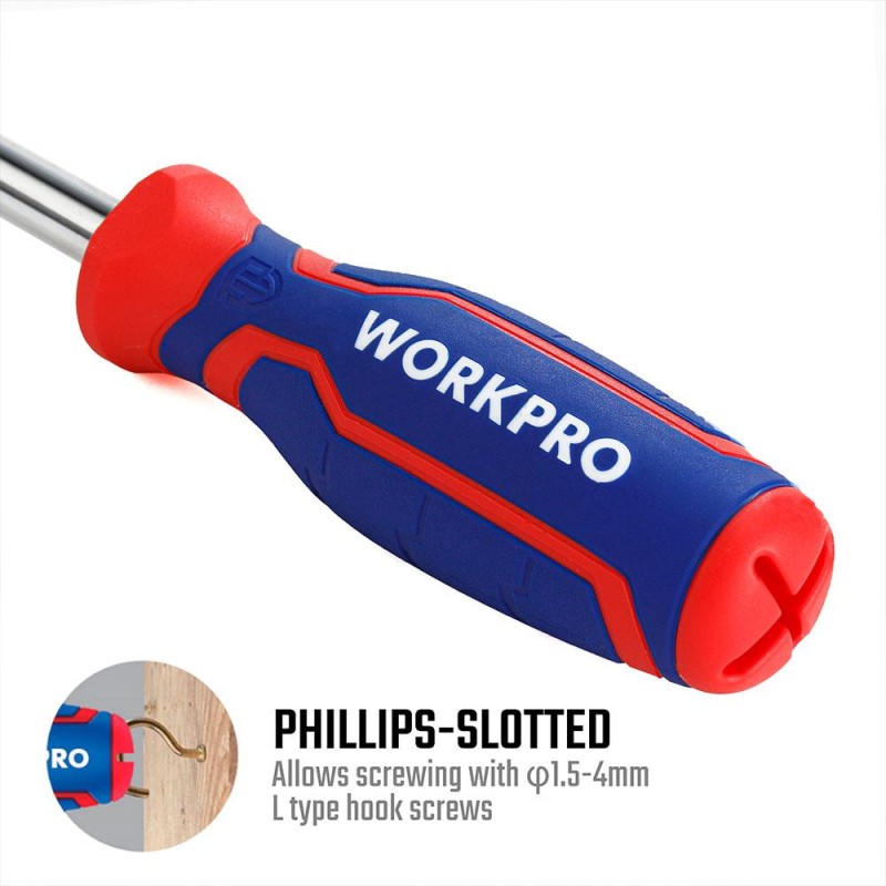 WORKPRO WP221046 6-IN-1 Profesyonel Çok Fonksiyonlu Değişken Uçlu Tornavida Seti WORKPRO WP221046 6-IN-1 Profesyonel Çok Fonksiyonlu Değişken Uçlu Tornavida Seti