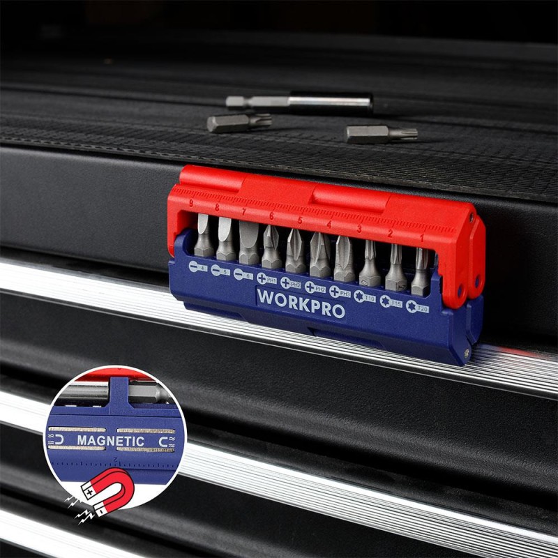 WORKPRO WP221062 13 Parça Manyetik CR-V Vidalama Bits Uç Seti WORKPRO WP221062 13 Parça Manyetik CR-V Vidalama Bits Uç Seti