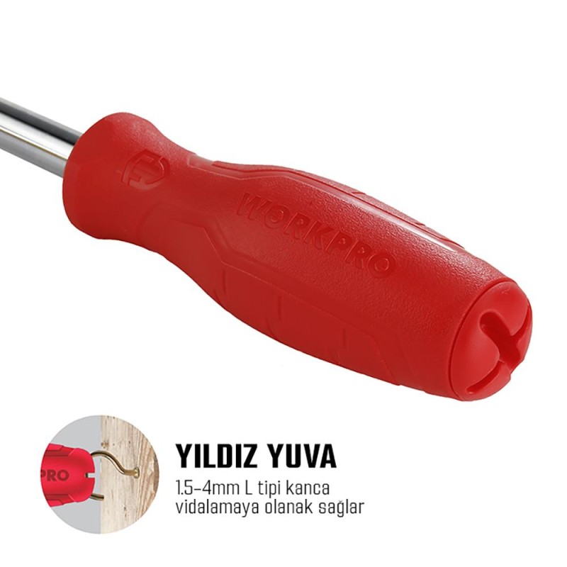 WORKPRO WP221066 6-IN-1 Çok Fonksiyonlu Değişken Uçlu Profesyonel Tornavida Seti WORKPRO WP221066 6-IN-1 Çok Fonksiyonlu Değişken Uçlu Profesyonel Tornavida Seti