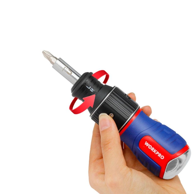 WORKPRO WP221071 6-IN-1 Profesyonel CR-V Cırcırlı Manyetik Topaç Tornavida Seti WORKPRO WP221071 6-IN-1 Profesyonel CR-V Cırcırlı Manyetik Topaç Tornavida Seti