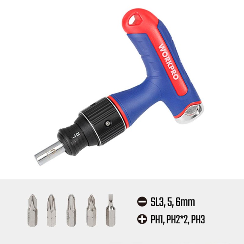 WORKPRO WP221072 7-IN-1 Profesyonel CR-V T- Saplı Cırcırlı Manyetik Tornavida Seti WORKPRO WP221072 7-IN-1 Profesyonel CR-V T- Saplı Cırcırlı Manyetik Tornavida Seti