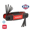WORKPRO WP222029 9 Parça CR-V İnç Çakı Tipi Profesyonel Allen Anahtar Takımı
