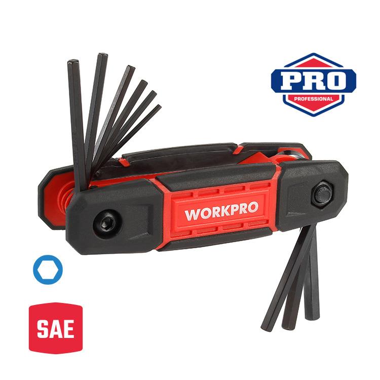 WORKPRO WP222029 9 Parça CR-V İnç Çakı Tipi Profesyonel Allen Anahtar Takımı WORKPRO WP222029 9 Parça CR-V İnç Çakı Tipi Profesyonel Allen Anahtar Takımı