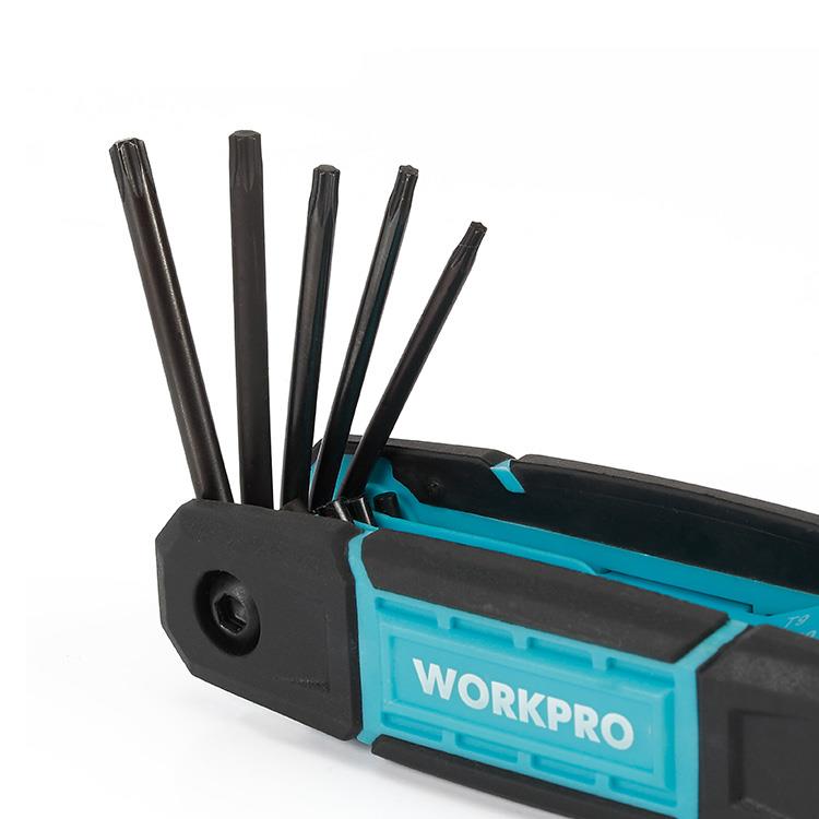 WORKPRO WP222030 8 Parça CR-V Çakı Tipi Torx Profesyonel Allen Anahtar Takımı WORKPRO WP222030 8 Parça CR-V Çakı Tipi Torx Profesyonel Allen Anahtar Takımı