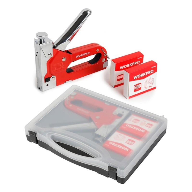 WORKPRO WP223005 3 IN 1 4-14mm Profesyonel Mekanik Zımba ve 14mm Çivi Tabancası + 1500 Adet Zımba/Çivi WORKPRO WP223005 3 IN 1 4-14mm Profesyonel Mekanik Zımba ve 14mm Çivi Tabancası + 1500 Adet Zımba/Çivi