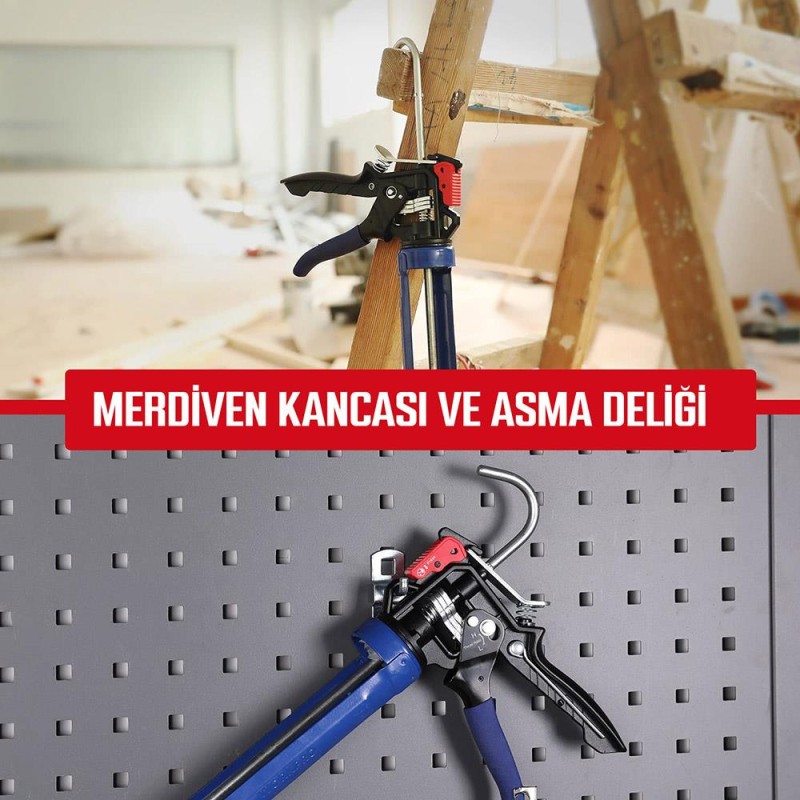 WORKPRO WP224001 230mm Ağır Hizmet Tipi Metal Silikon/Mastik Tabancası WORKPRO WP224001 230mm Ağır Hizmet Tipi Metal Silikon/Mastik Tabancası