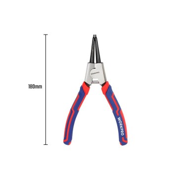 WORKPRO WP231150 180MM Cr-V Düz Yaylı Profesyonel Dış Segman Pensesi WORKPRO WP231150 180MM Cr-V Düz Yaylı Profesyonel Dış Segman Pensesi
