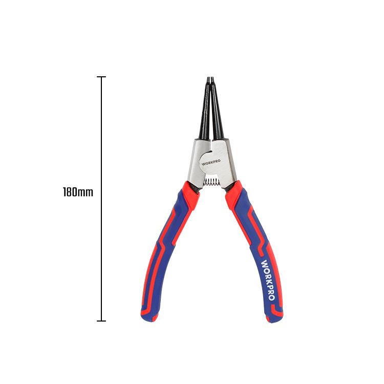 WORKPRO WP231150 180MM Cr-V Düz Yaylı Profesyonel Dış Segman Pensesi WORKPRO WP231150 180MM Cr-V Düz Yaylı Profesyonel Dış Segman Pensesi