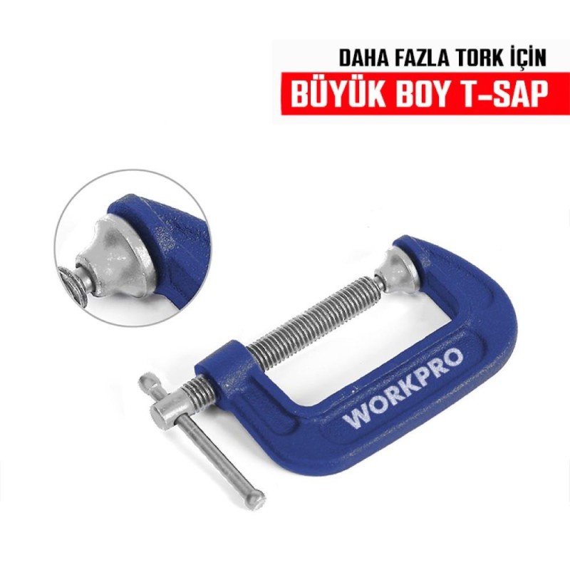 WORKPRO WP232017 50mm G Tipi İşkence WORKPRO WP232017 50mm G Tipi İşkence