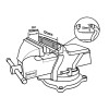 WORKPRO WP233006 125mm 360° Döner Tabanlı Örslü Profesyonel Tezgâh Mengene WORKPRO WP233006 125mm 360° Döner Tabanlı Örslü Profesyonel Tezgâh Mengene