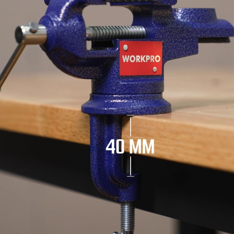 WORKPRO WP233010 65mm 360° Döner Tabanlı Örslü Profesyonel Mini Tezgâh Mengene WORKPRO WP233010 65mm 360° Döner Tabanlı Örslü Profesyonel Mini Tezgâh Mengene