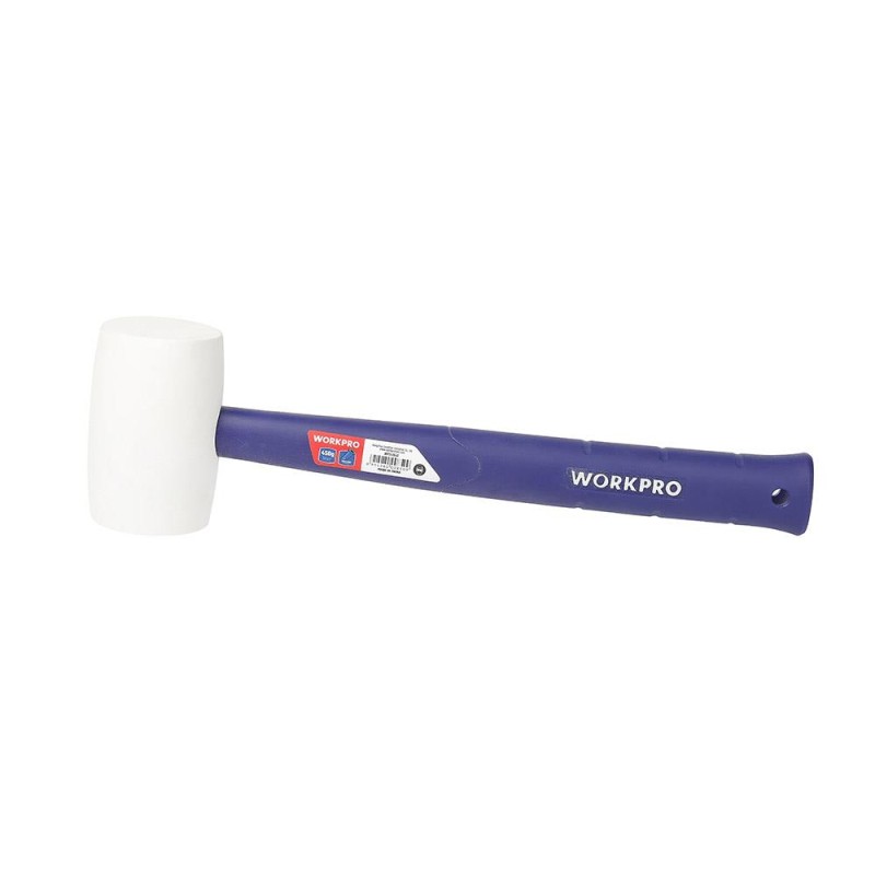 WORKPRO WP241040 57mm 450Gr PVC PP Saplı Beyaz Kauçuk Tokmak WORKPRO WP241040 57mm 450Gr PVC PP Saplı Beyaz Kauçuk Tokmak
