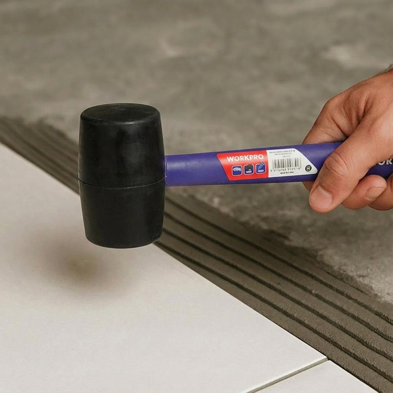 WORKPRO WP241041 57mm 450Gr PVC PP Saplı Siyah Kauçuk Tokmak WORKPRO WP241041 57mm 450Gr PVC PP Saplı Siyah Kauçuk Tokmak
