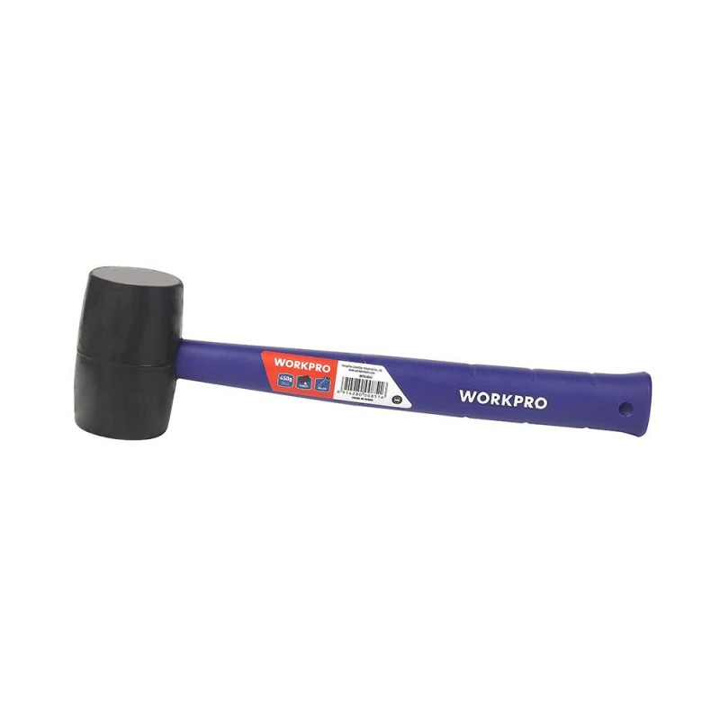 WORKPRO WP241041 57mm 450Gr PVC PP Saplı Siyah Kauçuk Tokmak WORKPRO WP241041 57mm 450Gr PVC PP Saplı Siyah Kauçuk Tokmak