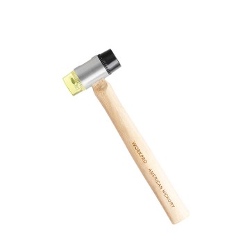 WORKPRO WP241050 35mm Ahşap Saplı Çift Başlı Hassas Lastik Çekiç WORKPRO WP241050 35mm Ahşap Saplı Çift Başlı Hassas Lastik Çekiç