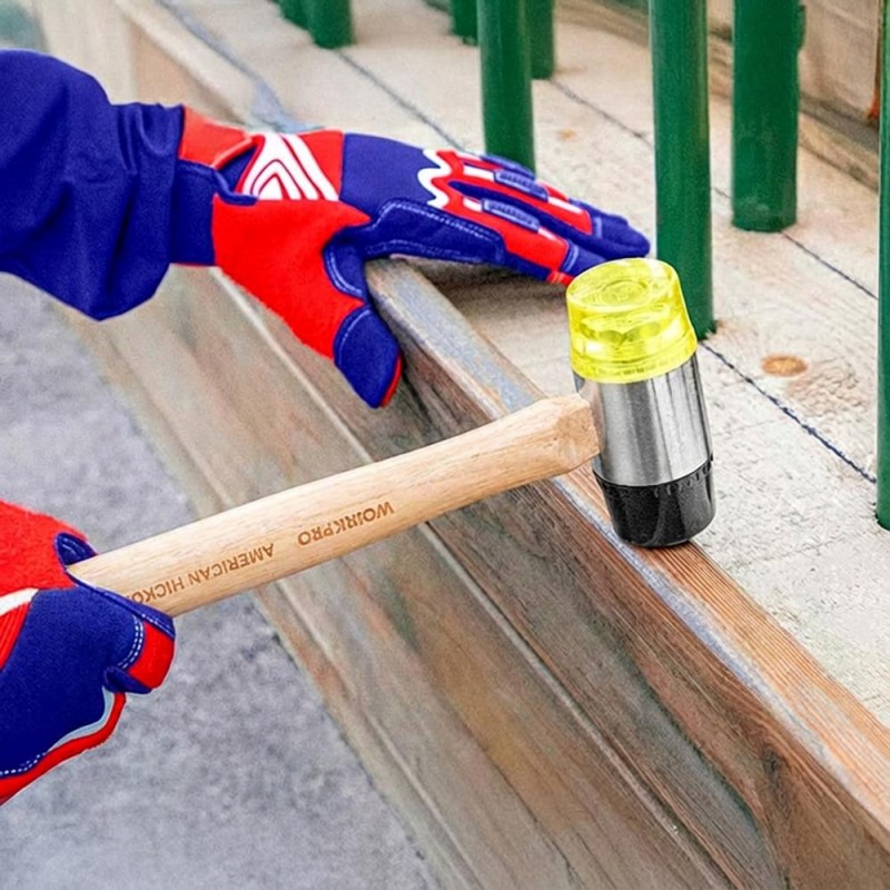 WORKPRO WP241050 35mm Ahşap Saplı Çift Başlı Hassas Lastik Çekiç WORKPRO WP241050 35mm Ahşap Saplı Çift Başlı Hassas Lastik Çekiç