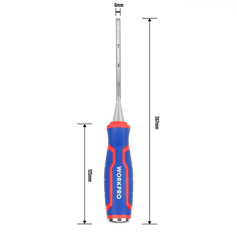 WORKPRO WP243004 6MM Profesyonel İskarpela WORKPRO WP243004 6MM Profesyonel İskarpela