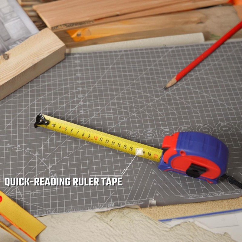 WORKPRO WP261044 8Mx25mm Naylon Kaplama Sarı Çift Taraflı Manyetik Çelik Şerit Metre WORKPRO WP261044 8Mx25mm Naylon Kaplama Sarı Çift Taraflı Manyetik Çelik Şerit Metre