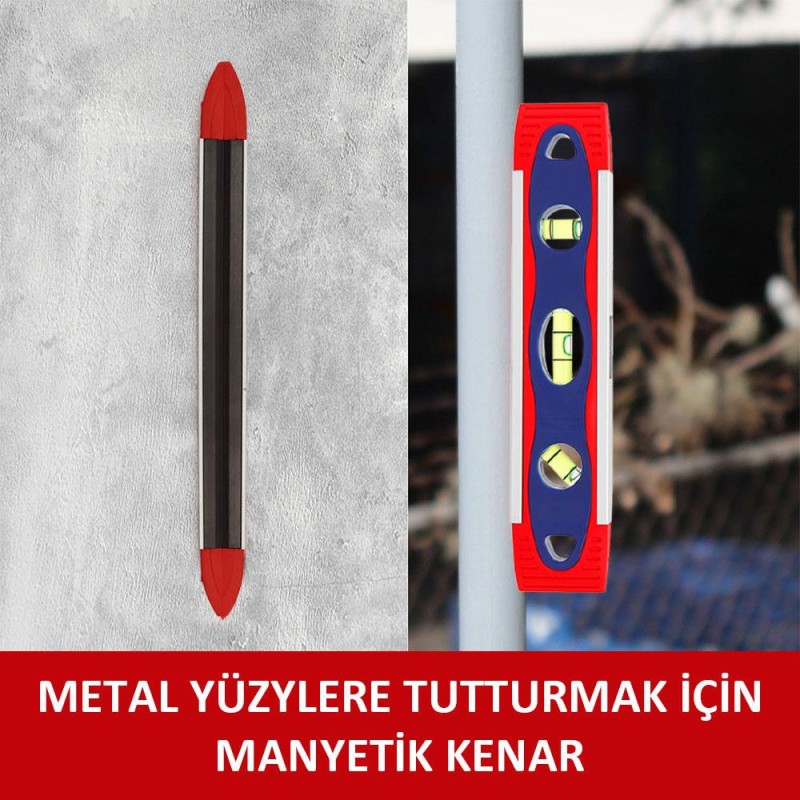 WORKPRO WP262027 225MM Manyetik Şoka Dayanıklı Torpedo Su Terazisi WORKPRO WP262027 225MM Manyetik Şoka Dayanıklı Torpedo Su Terazisi